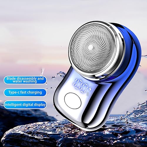 Miniatura 6 de Mini afeitadora eléctrica portátil, afeitadora recargable, removedor de vello facial impecable para hombres y mujeres, maquinilla de afeitar