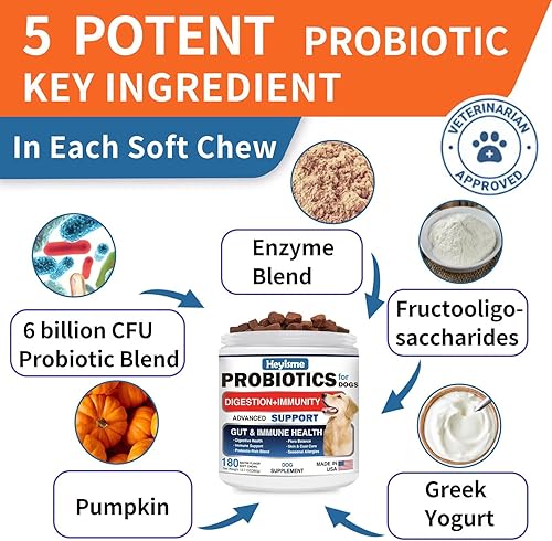 Miniatura 3 de Probióticos para perros, mejoran el equilibrio de levaduras, picazón en la piel en los oídos, salud intestinal, alergias, inmunidad, probióticos