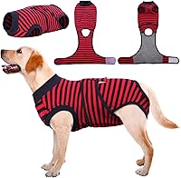 Vista 19 de Kuoser - Traje de recuperación posterior a la cirugía para perros y gatos, camisa profesional de recuperación de mascotas para vendaje de heridas