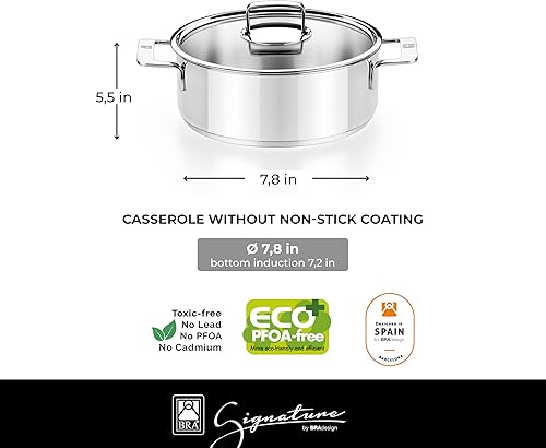 Miniatura 9 de BRA COOKWARE Signature - Juego de utensilios de cocina de 10 piezas  Juego de utensilios de cocina profesional de acero inoxidable  2 ollas, 1