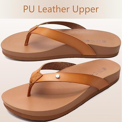 Miniatura 6 de ONCAI - Sandalias negras impermeables de verano para mujeres y niñas, con soporte de arco, ideales para la playa