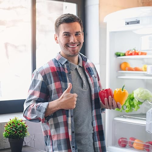 Miniatura 6 de GLACIER FRESH Desodorizador para refrigerador, elimina el olor a refrigerador y congelador, mantiene fresco, seguro para alimentos, paquete de 2.