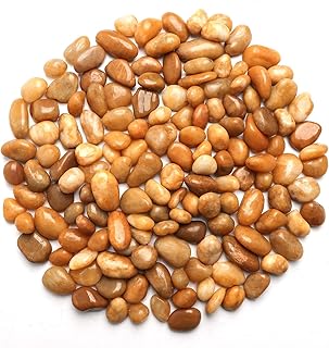 Polished Yellow River Rocks for Plants