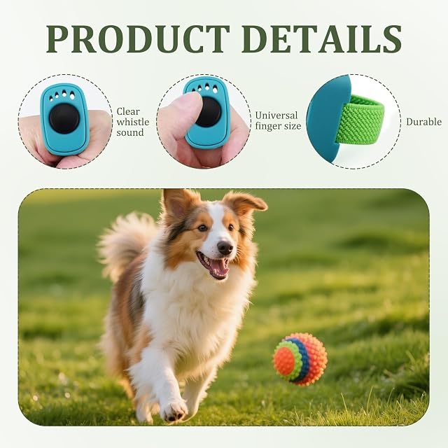 Foto 4 de 7 de 6 Pcs Clicker Perro,Set Clicker Perro Adiestramiento,Clicker Adiestramiento Con Anillo,Accesorio…
