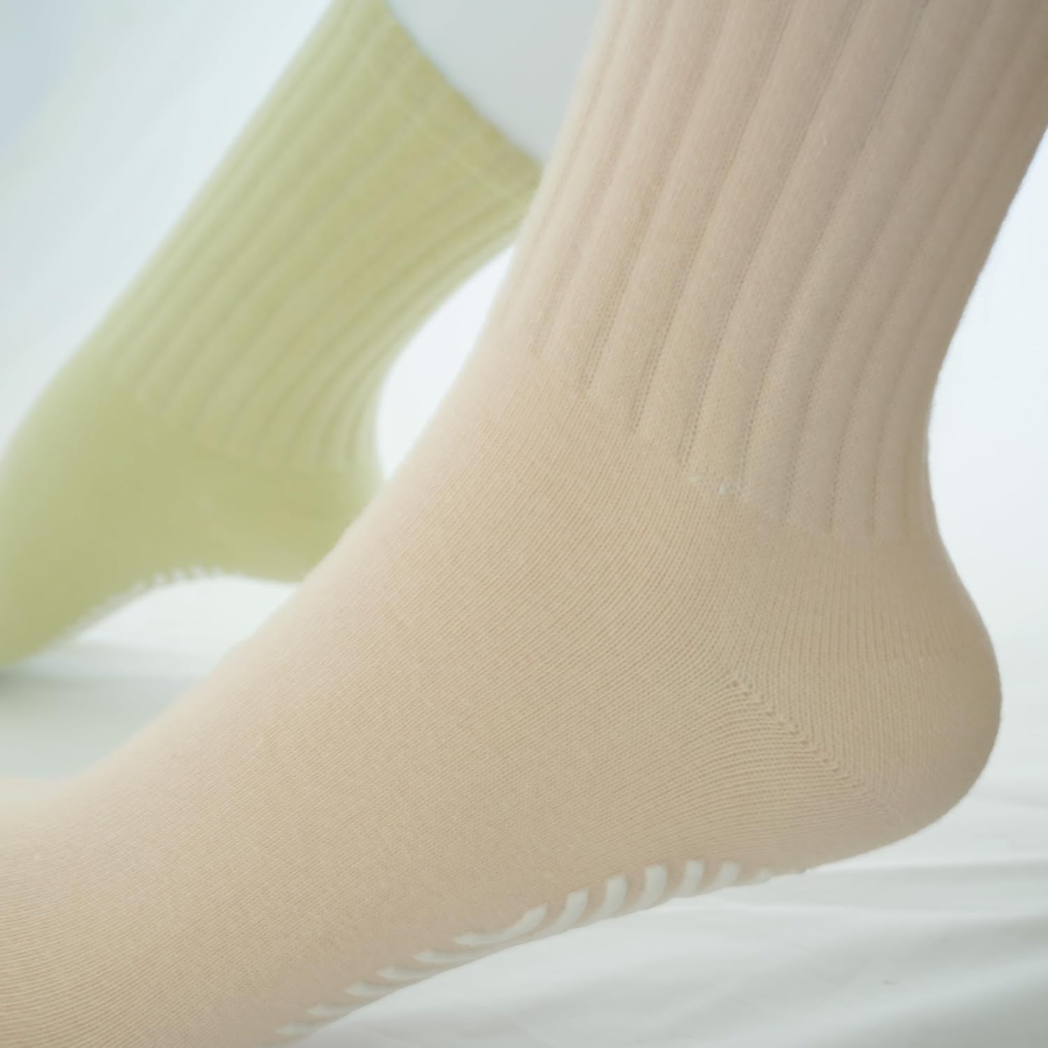 Grip Socks for Women - 4 Pairs Pilates Yoga Socks with Non Slip Grippers for Barre Hospital - Image 5