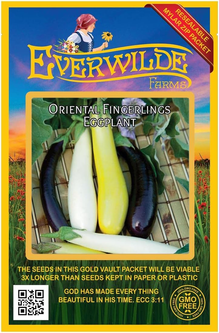 Everwilde Farms - 1 Oz Oriental Fingerlings Eggplant Seeds - Gold Vault