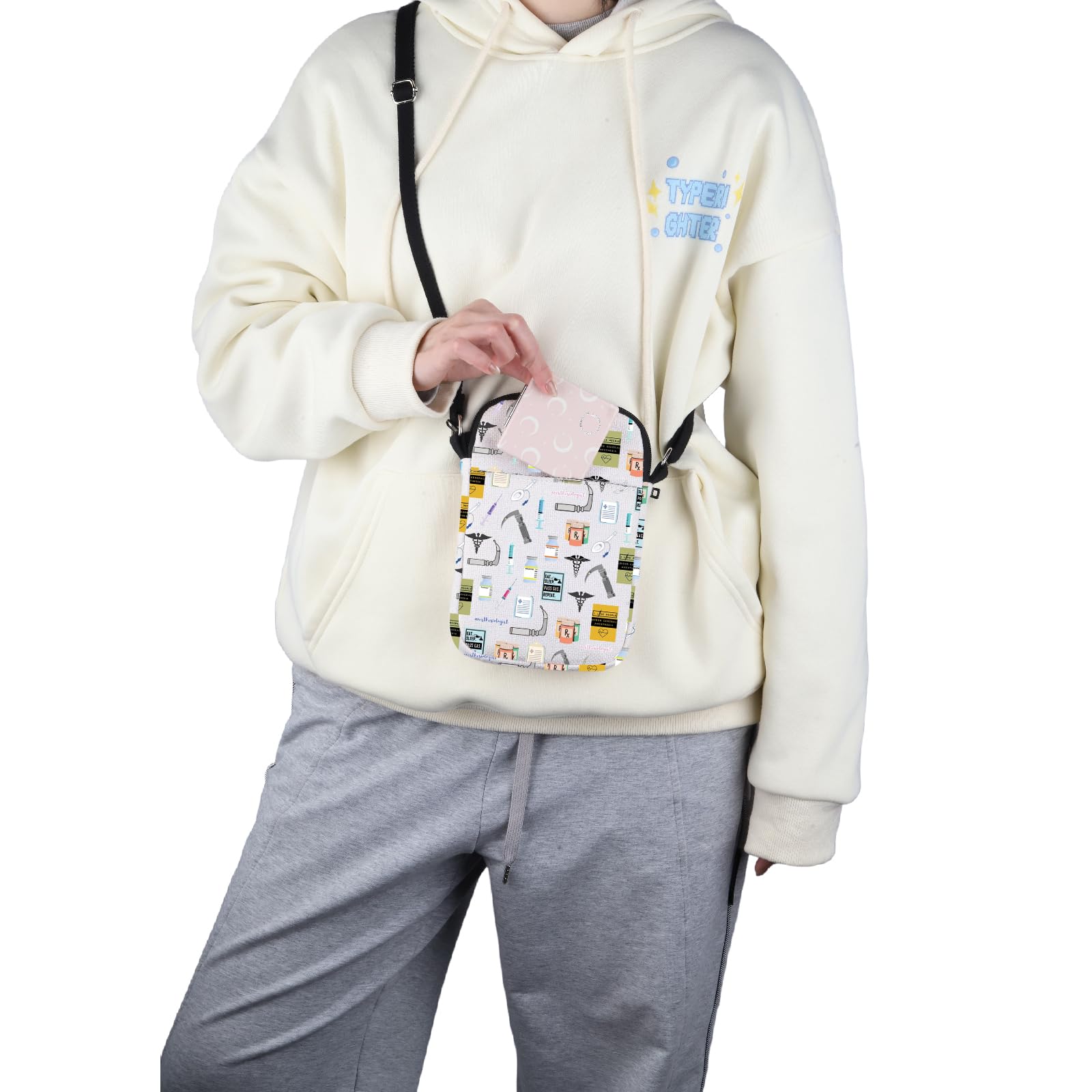 G2TUP Anesthesiologist Thank You Gift Eat Sleep Pass Crossbody Bag Anesthesia Tech Travel Bag Anesthesia CRNA Graduation Gift