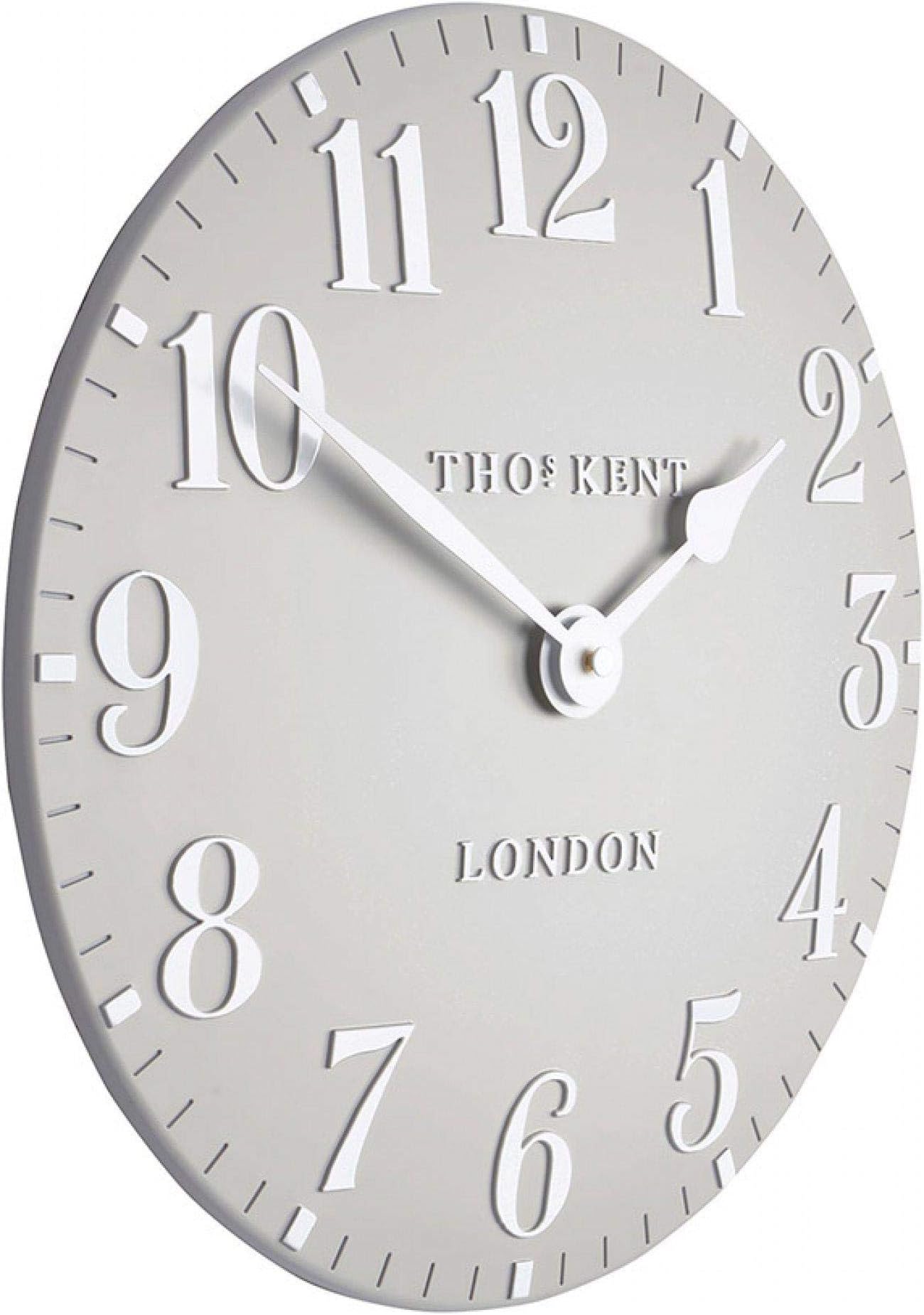 Thomas Kent Arabic Design Dove Grey Wall Clock - 12" London