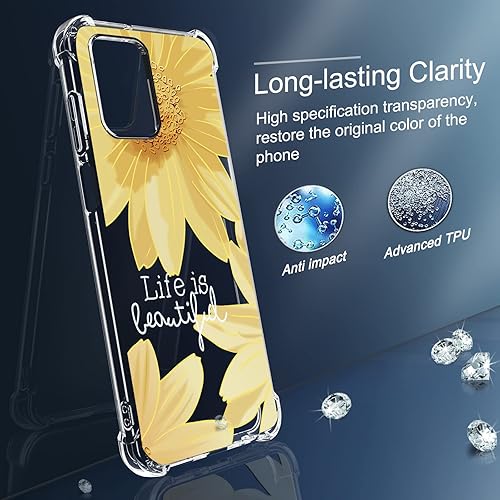 Miniatura 3 de Osophter Funda para Moto G 5G 2023, Motorola G 5G 2023 para mujeres y niñas, diseño floral con protector de pantalla, absorción de golpes, funda de