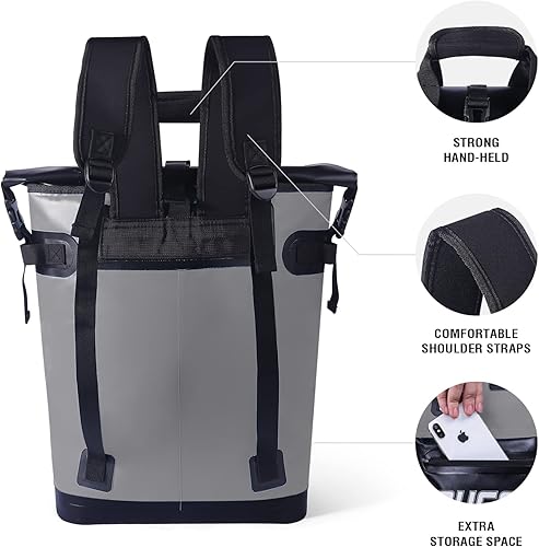 Miniatura 4 de Buffalo Gear Mochila enfriadora de 18 L, 30 L, a prueba de fugas, para camping, enfriador, enfriador, para picnic, playa, senderismo, parque, pesca