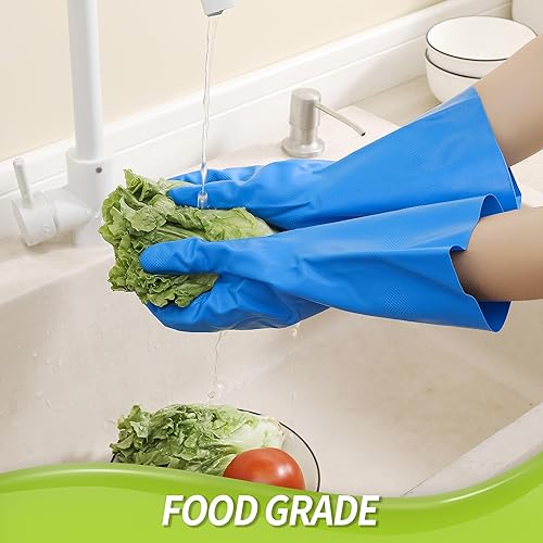Miniatura 4 de Guantes de limpieza, guantes reutilizables para lavar platos para cocina, baño, cocina, hogar, cuidado de mascotas, jardinería