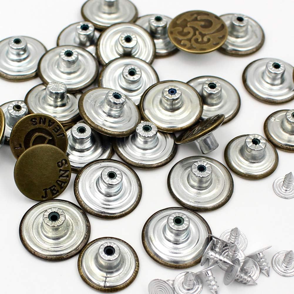 Snap Buttons Metal Button For Jeans UTENEW Metal Jeans Buttons