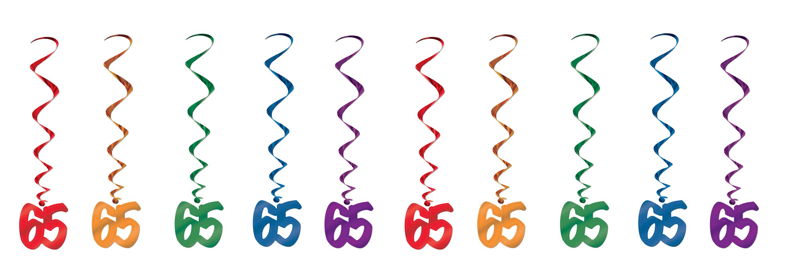 Spirales colorées de 3' Multicolored pour une ambiance festive à 360 degrés