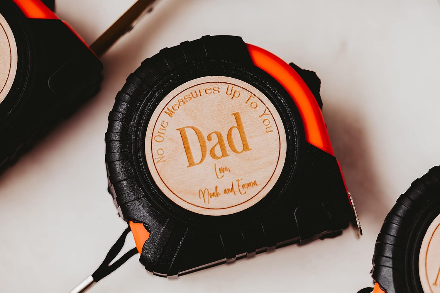 Dad Tape Measure Gift, Loved Beyond Measure Engraved Gifts for Dad, Step Dad or Bonus Dad Gift