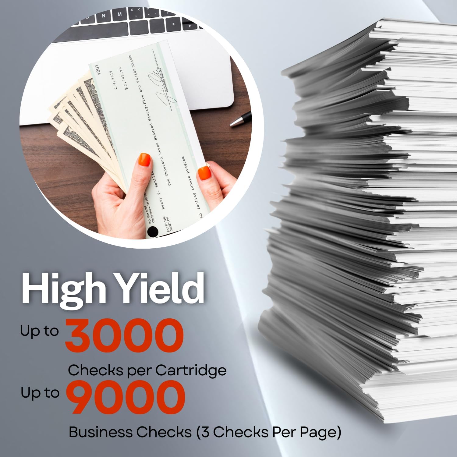 Ampro CF258A MICR 58A MICR Toner Cartridge – Secure Check Printing – Compatible with HP LaserJet M404DN M404DW M404N MFP M428DW M428FDN M428FDW Enterprise M406DN MFP M430F – High Yield, Bank-Compliant