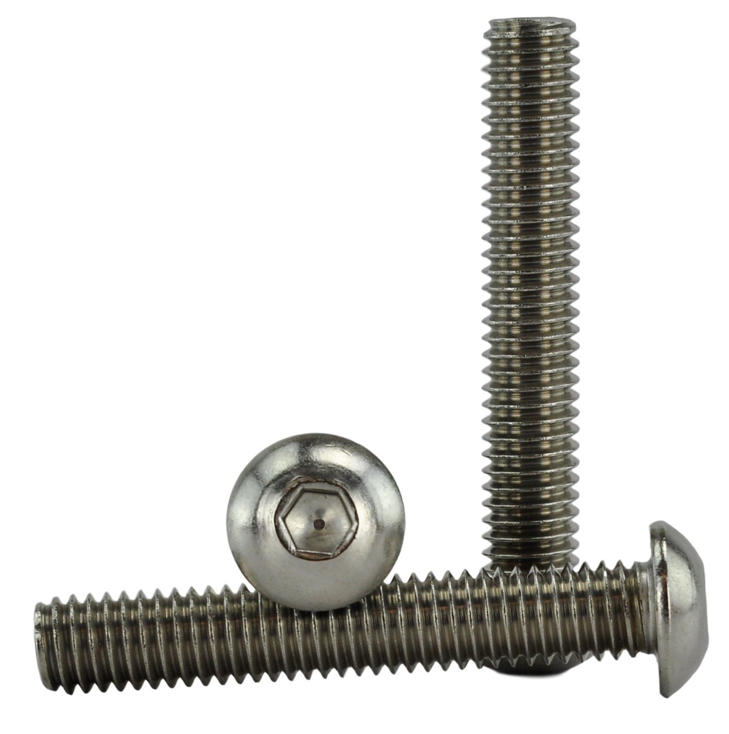 Stainless 3/8-16 x 1-3/4" (3/4" to 3" Available) Socket Button Head Cap Screws, Full Thread, Hex Drive, Stainless Steel 18-8, Coarse Thread (3/8-16 X 1-3/4), 25pc