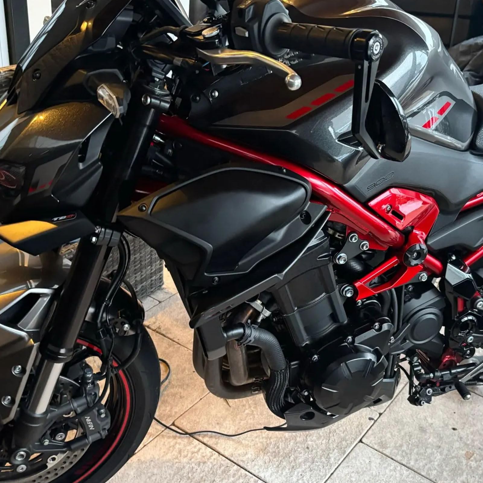 Lufteinlassabdeckung links/rechts, Verkleidung, vordere Seitenverkleidungen, Luftabweiser, passend für Z900, Z-900, Z900SE Zubehör 2025, 2026 (Mattschwarz)