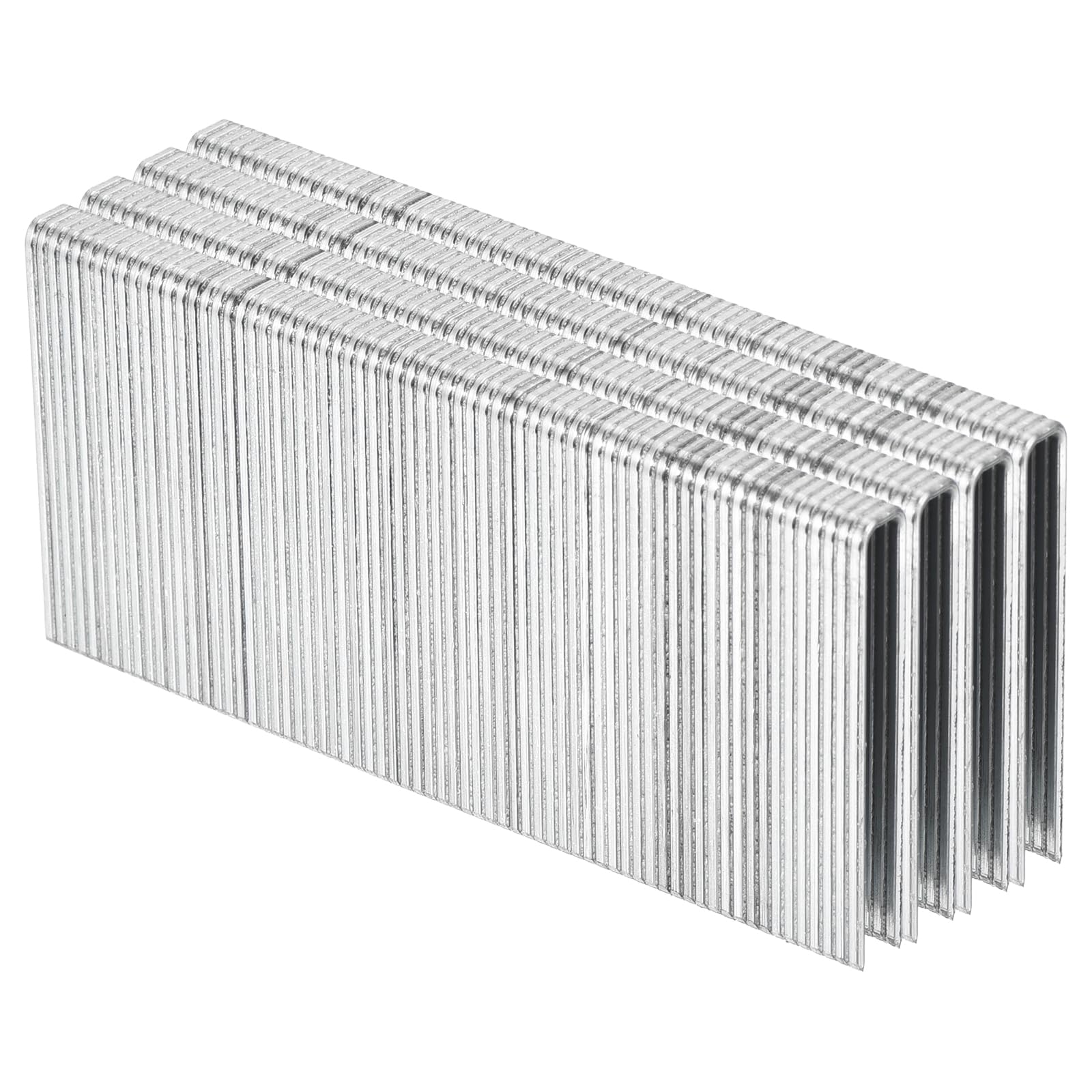 sourcing map Grapas de corona estrecha calibre 18 de 1/4 x 1-1/2 pulgadas, 2000 piezas de acero galvanizado para grapadora neumática, eléctrica, color blanco