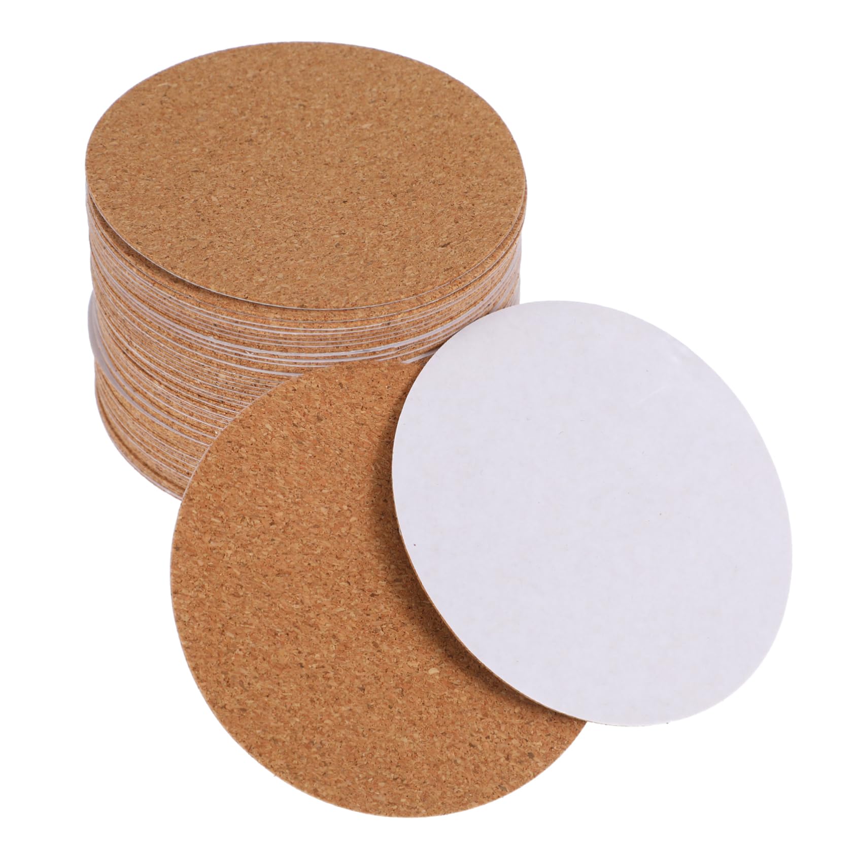 NUOBESTY 5 Ensembles Dessous De Verre en Liège Liés Boire des sous-Verres Tapis De Tasse pour Caboteur De Café À La Maison Décor Rond Plaque Liés Liège Light Brown 60 Pièces X 5