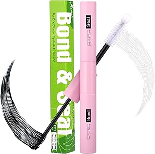 Eyelashes Glue,Lashes Bond and Seal,Individual Lashes Adhesive for Cluster DIY False Eyelash Extension,Strong Hold Waterproof Long Lasting Eyelashes Glue for Sensitive Eyes (5ML)