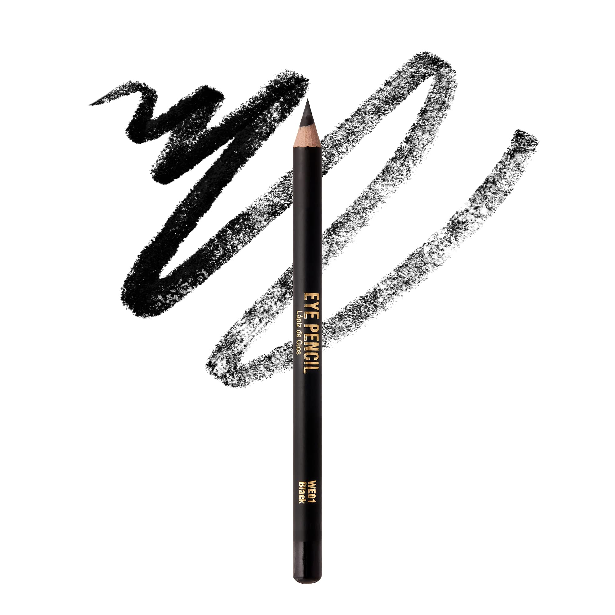 KISS NEW YORK Professional Slim Eye Pencil, Creamy Soft Eye Liner, Smooth Long-Lasting Rich Eyeline Color, Natural Eye Makeup, Water-Resistant (Black)