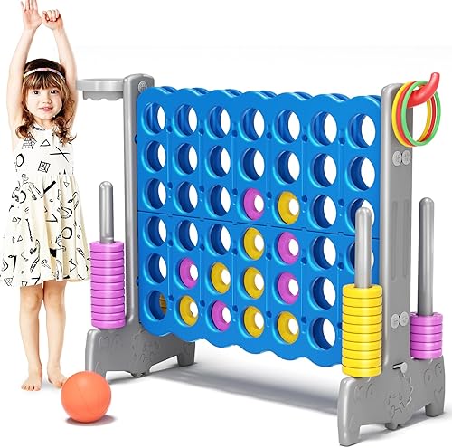 67i Juego gigante de 4 en puntuación, juego gigante gigante de 4 en puntuación, juegos de patio para niños y adultos, deslizador de liberación disponible en Yaxa Colombia