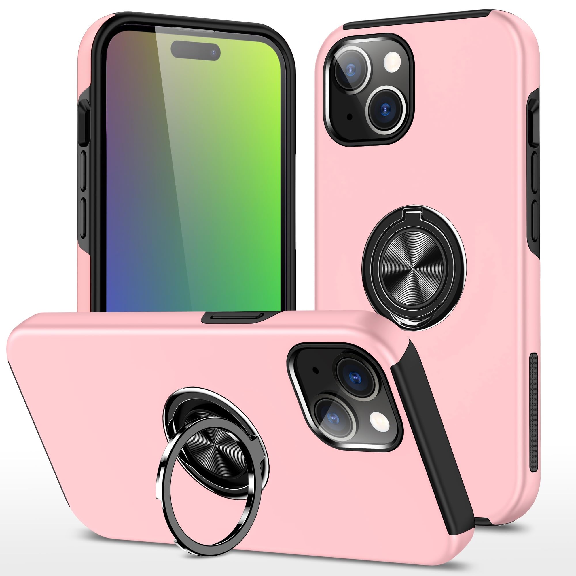 Coque compatible avec iPhone 15 antichoc fini les chutes grâce à l'anneau béquille - 8