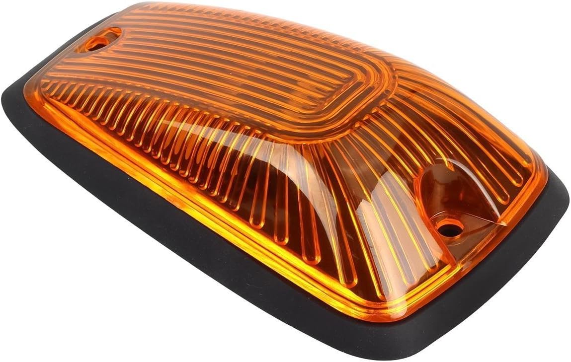 Partsam 5X Cab Roof Marker Amber Cover 264159AM + 5X Base Compatible with C1500 C2500 C3500 K1500 K2500 K3500 1988 1989 1990 1991 1992 1993 1994 1995 1996 1997 1998 1999 2000 2001 2002