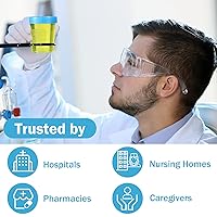 Vista 6 de Geiserailie 15 Vasos Desechables para Muestras de Orina para Pruebas, Contenedor de Muestras de 4 oz con Tapas de Rosca a Prueba de Fugas