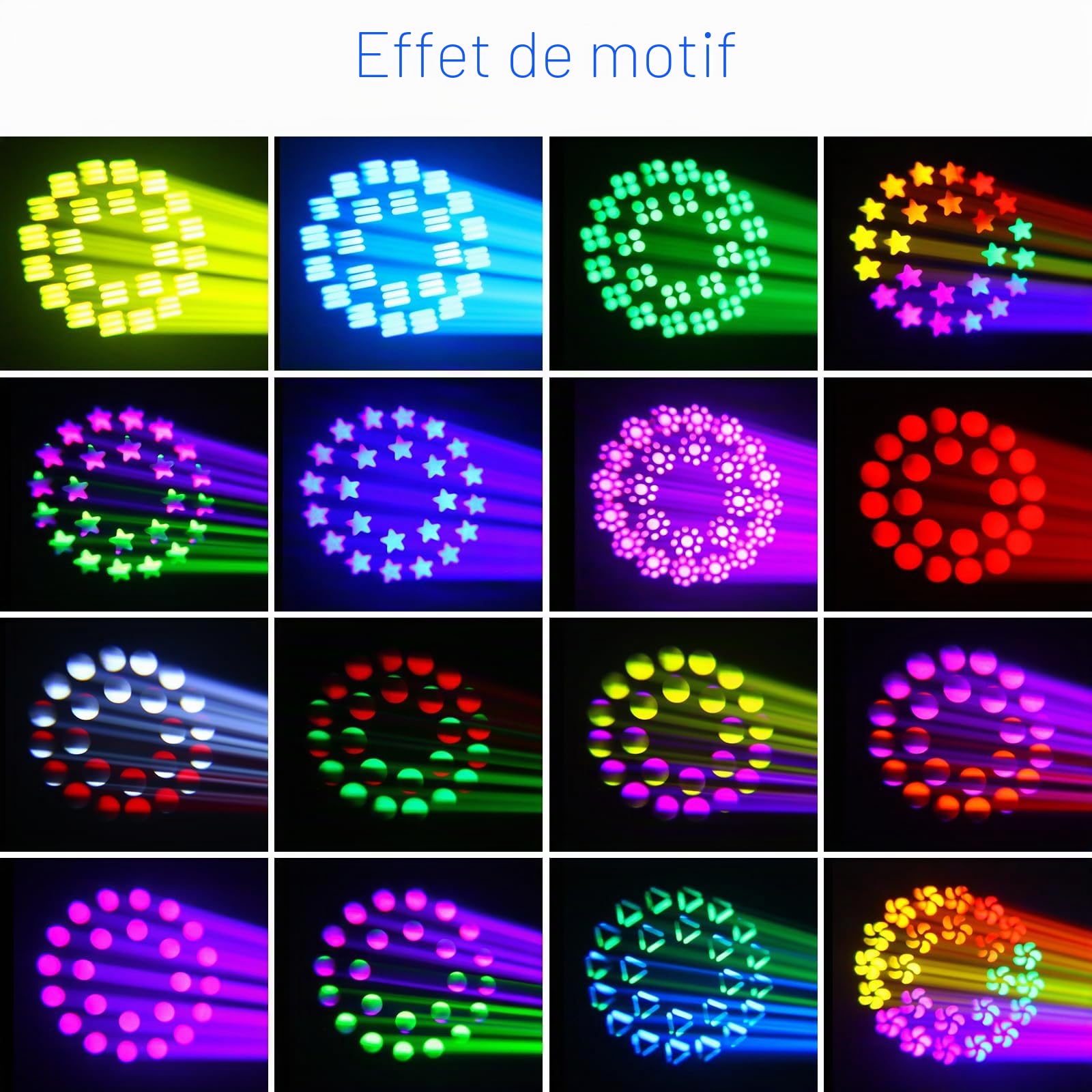2PCS 300W Lyre LED IP65 Étanchéité Lumière de Scène, 24 Prismes Luminaires à Tête Rotative dmx512 Jeu de Lumiere pour DJ Club Fête Bar Théâtre Mariage
