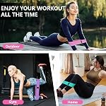 Bandes de résistance, 3 Niveaux Bandes d'exercice en tissu pour travailler dehors, Bandes de travail Résistance pour les femmes & Hommes, bandes de booty multicolores pour l'entraînement de la force des jambes, la rééducation, le yoga