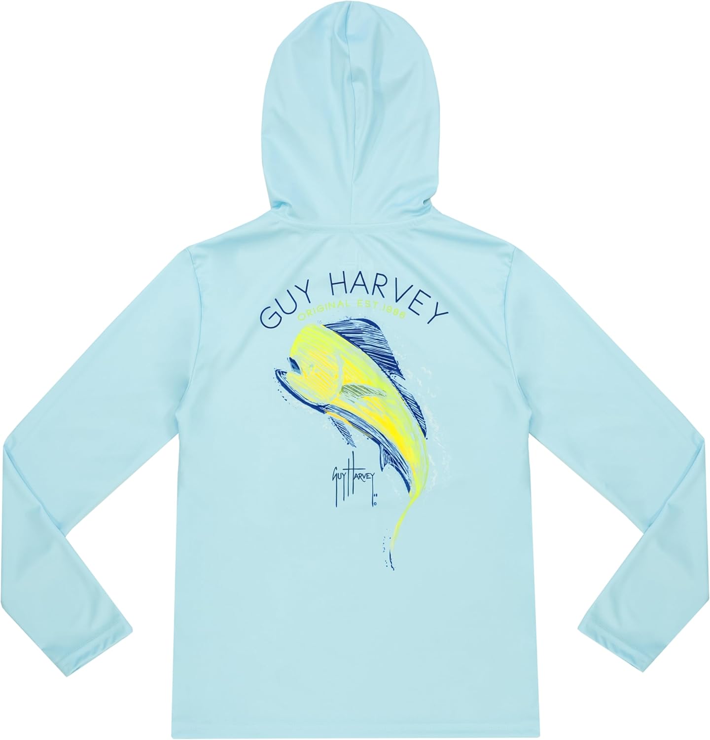 Guy Harvey Boy's Eco Cast Perfomance Sun Protection Long Sleeve Hoodie