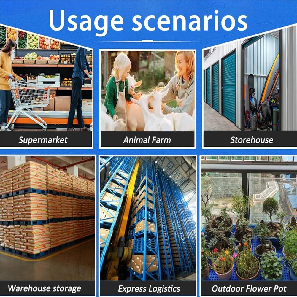 Anti-Slip Drainage Plastic Pallets, 4 Pcs Twill Hole Grid Surface Pad, Interlocking Design Mats, Stackable Breathable Rugs for Indoor Outdoor Storage,60x60x3cm