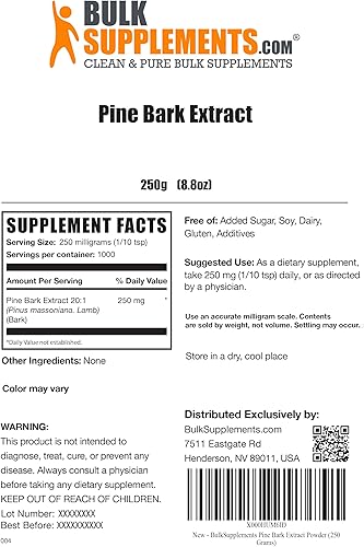Miniatura 2 de BulkSupplements, polvo de extracto de corteza de pino puro, 1