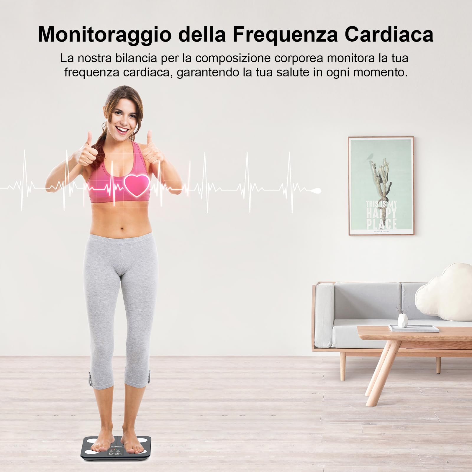 Bilancia Pesapersone Bilancia di Precisione con BMI Pesa Persona Bilancia Pesapersone Digitale Bluetooth