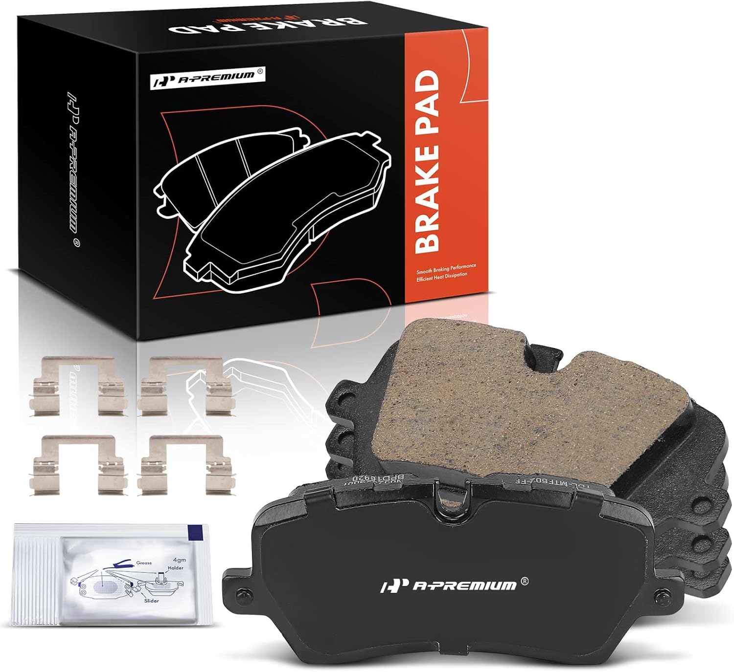 A-Premium Rear Ceramic Brake Pads Set Compatible with Land Rover Range Rover 2013-2021, Discovery 2017/2020-2022, Defender 110 2020-2022, Defender 90 2021-2022, Range Rover Sport 2014-2021, 4-Pack