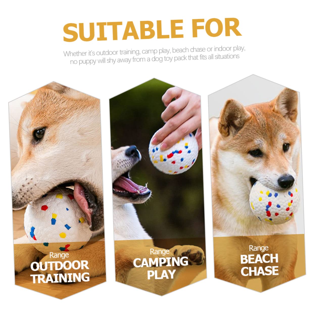 POPETPOP 4 Stück Hüpfender Ball Schmeiß Es Eier Bälle Für Hunde Beißspielzeug Für Welpen Welpen-backenzahnkauer Welpenkaustock Welpenzahnplüsch Interaktive Kugel Groß E-TPU-Material