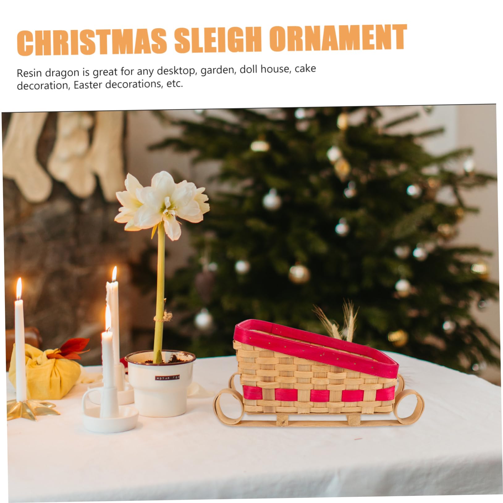 Amosfun 2St exquisiter Schlittenschmuck weihnachtlicher aufblasbarer schneemann Schlittenverzierung weihnachtsbasteln weihnachts basteln Weihnachtsschlittendekoration rot