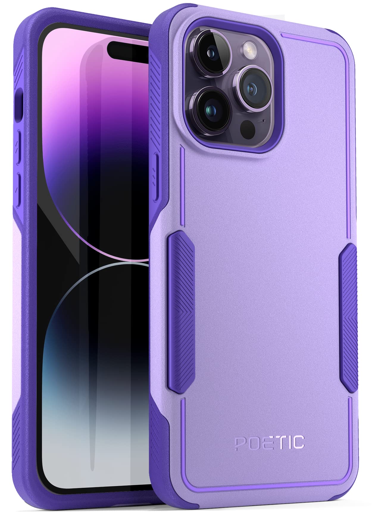 Poetic Neon Series Custodia Per IPhone 13 Pro, Doppio Strato, Antiurto, Viola, Supporto Ricarica Wireless - 4