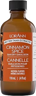 Lorann Oils Cinnamon Spice Bakery Emulsion: True Cinnamon Essence, Perfect for Enhancing Spiced Undertones in Baked Goods, Gluten-Free, Keto-Friendly, Cinnamon Extract Alternative for Your Kitchen