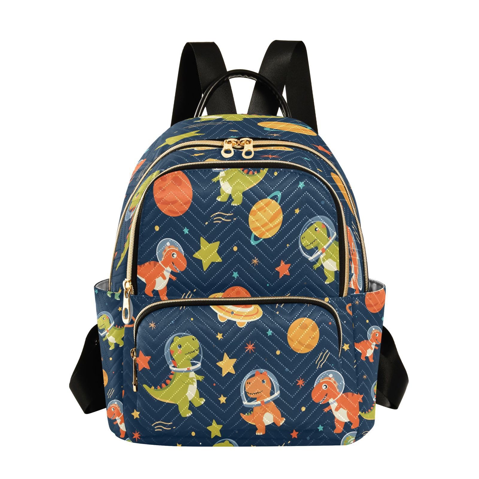 Mini mochila de moda y bolso casual multicolor con estrellas y planetas 8