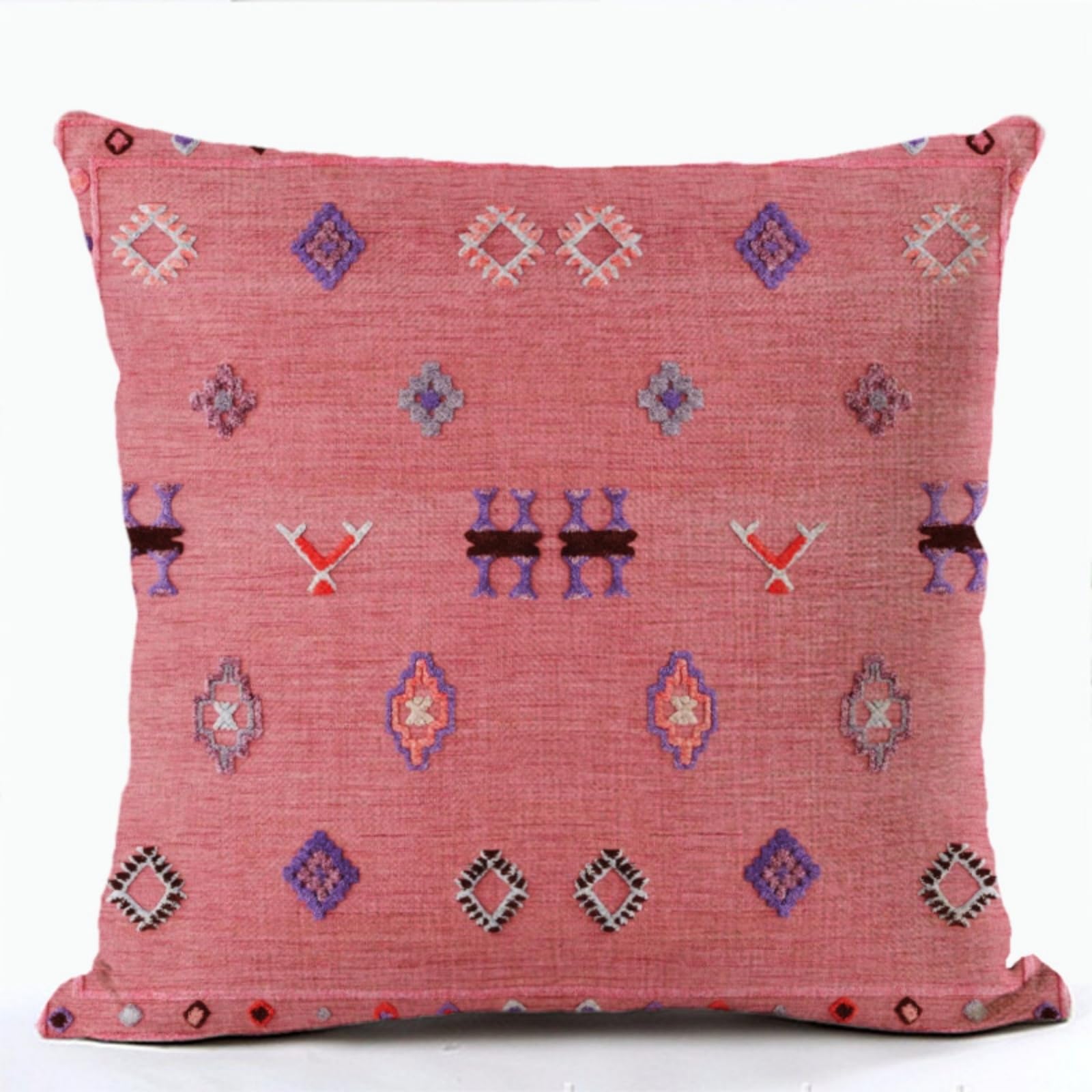 wxlmom Cushion Covers 40cm x 40cm Purple Pink Pillowcase Invisible Zipper