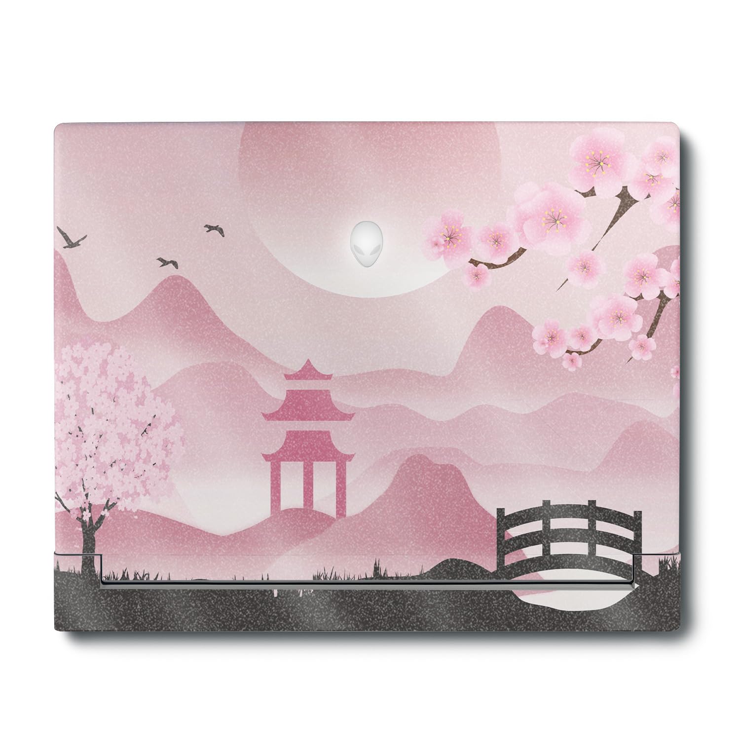 MightySkins Glossy Glitter Skin Compatible with Alienware X16 R1 (2023) Full Wrap Kit - Cherry Blossom Dream | Protective, Durable High-Gloss Glitter Finish | Easy to Apply | Made in The USA
