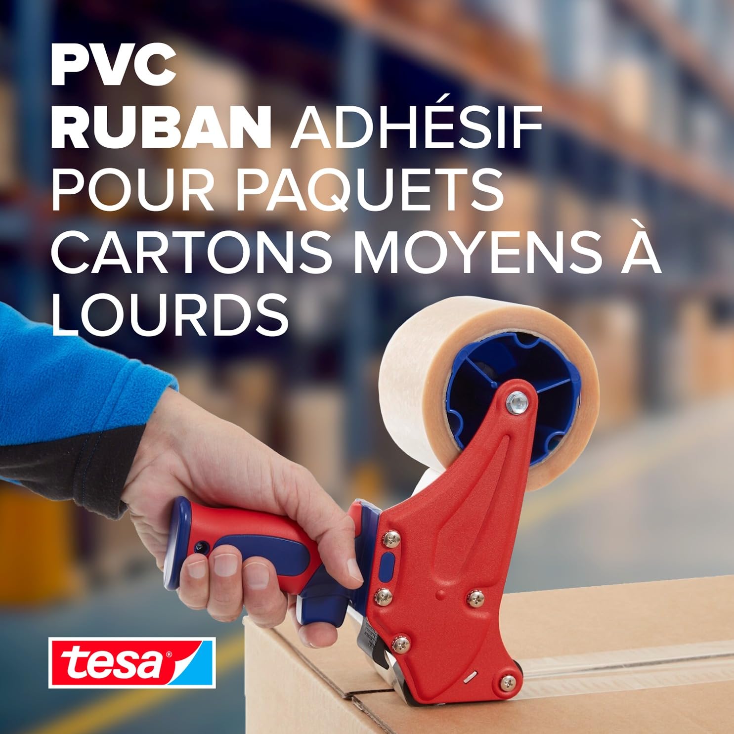 tesapack 4124 Ruban adhésif colis PVC - 66 m x 50 mm - transparent - 6 rlx