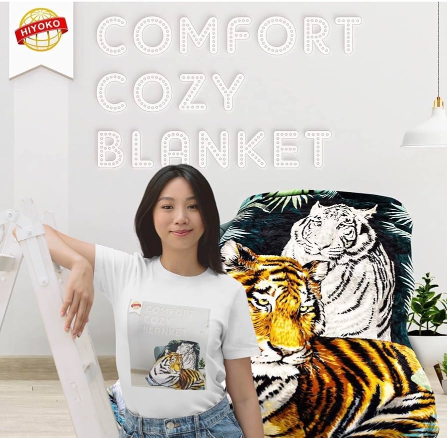 Amazon.com: Hiyoko Tiger Blanket - Faux Fur Throw Blanket