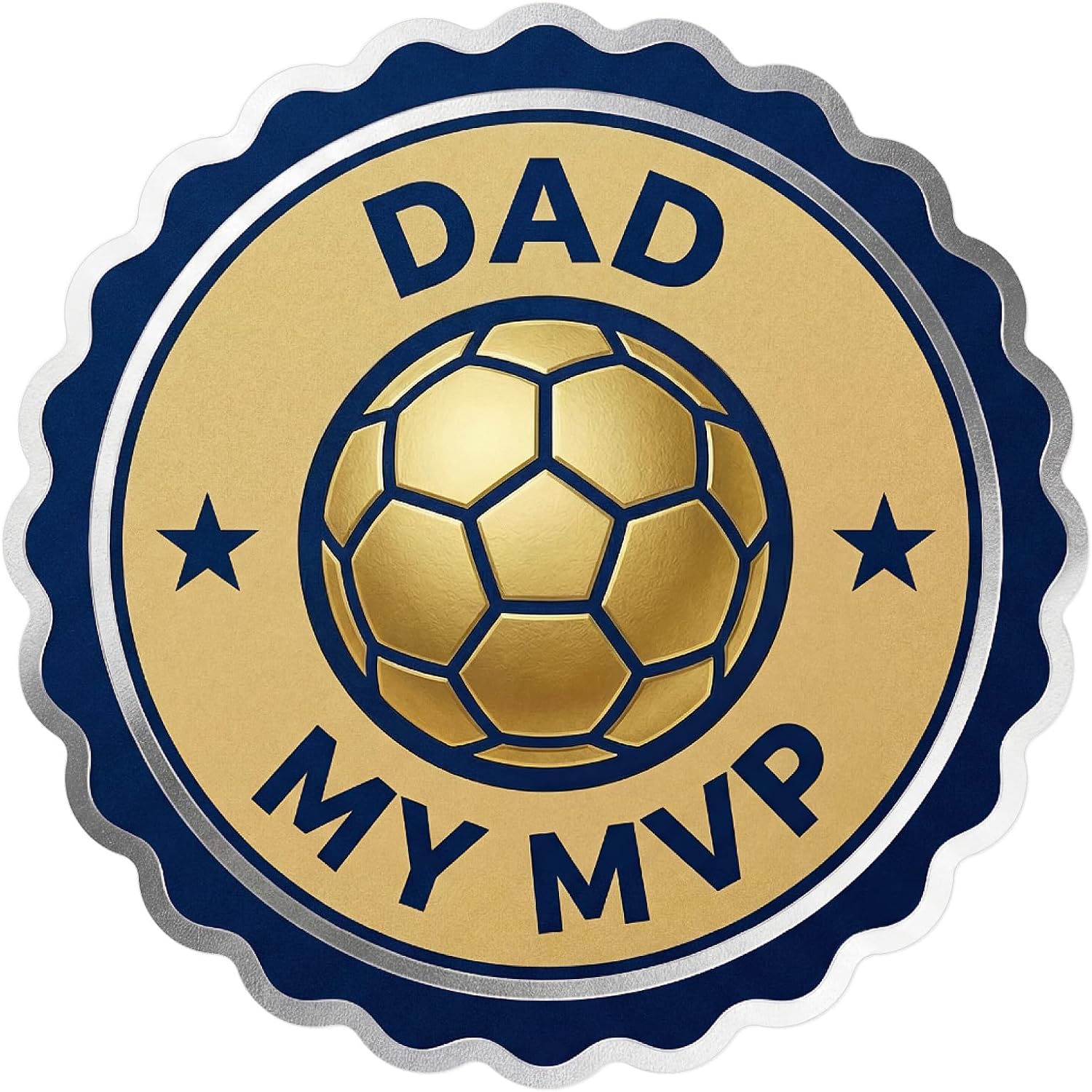 SICOHOME Dad Fathers Day Stickers - 72PCS 1.5" Funny Happy Fathers Day Gift Stickers World Cup Envelope Seals Gift Tags Labels for MVP Dad for Boxes Cards Gifts Bags Party Favors Decorations