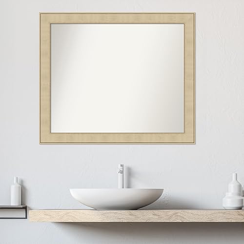 Miniatura 5 de Amanti Art Espejo personalizado, espejo de baño clásico de plata miel, espejo de pared o espejo de tocador de baño sobre el fregadero (27 x 32