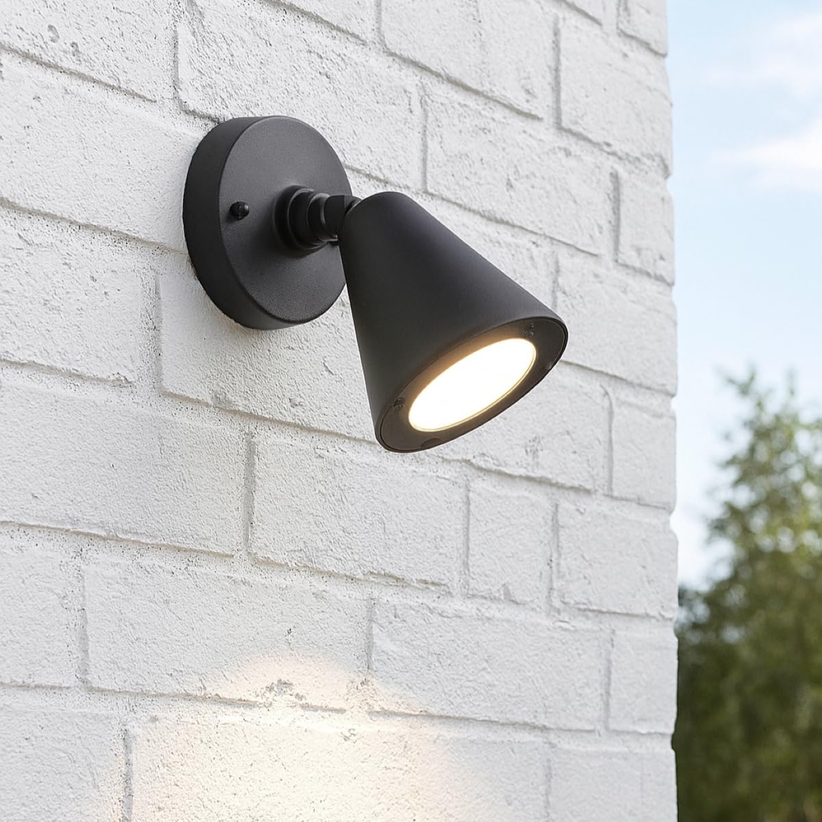 Molly Dark Grey Cone Outdoor Wall Light - CGC Lighting