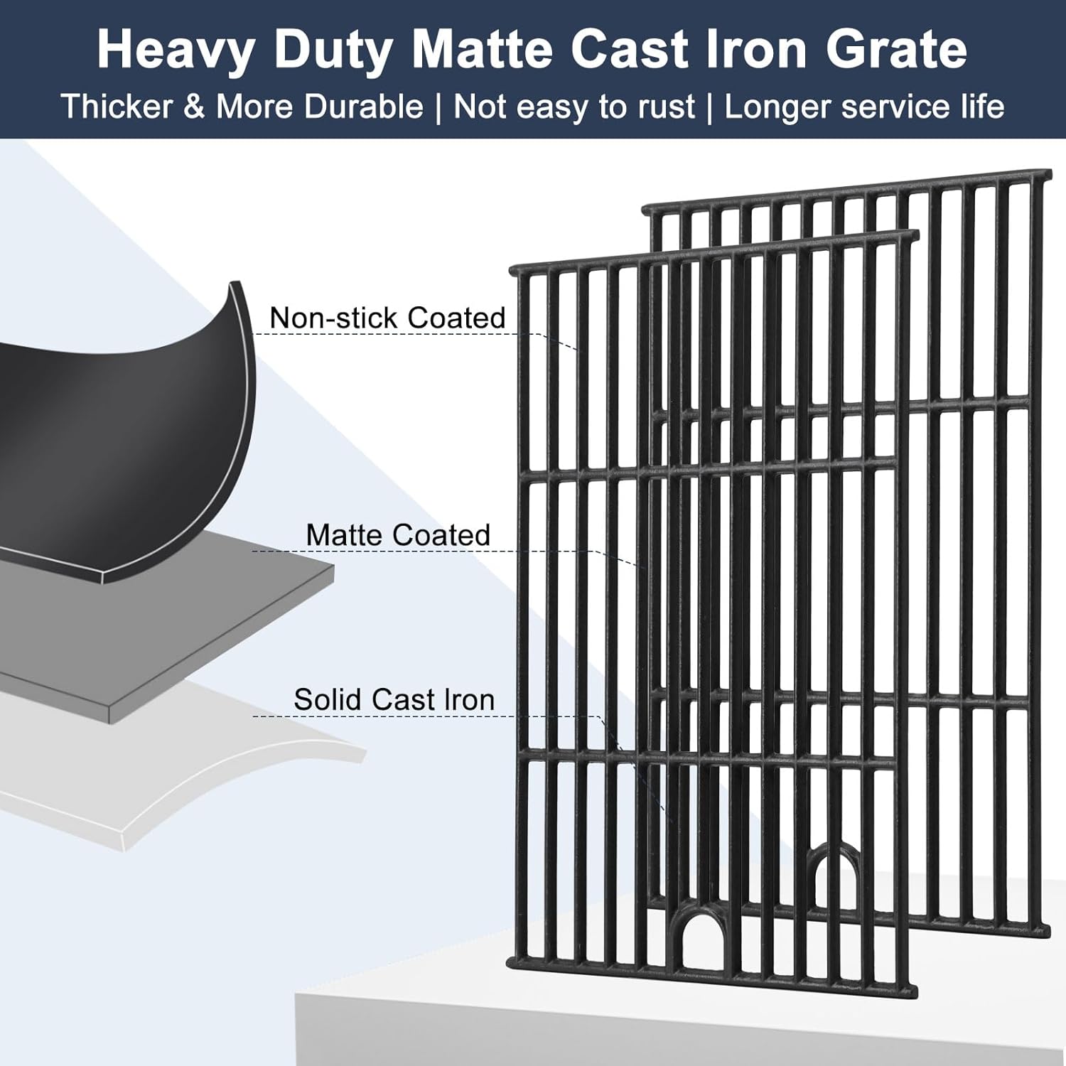 Criditpid Grill Replacement Parts for Nexgrill 720-0925P 720-0925, Cast Iron Grill Grates, Heat Plates Shields, Burner Tubes & Igniter Kit for Nexgrill 720-0925P 4 Burner Gas Grill.