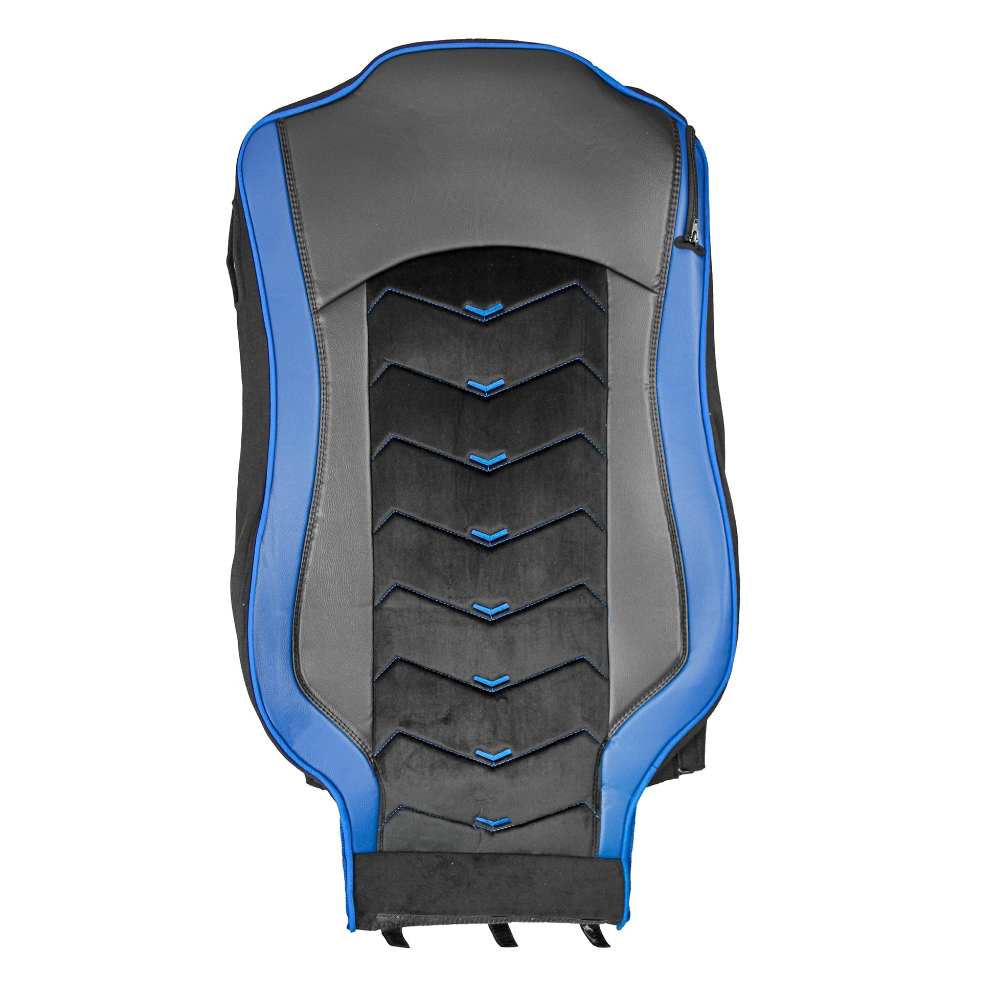 Generisch Fundas de asiento aptas para Mercedes-Benz Actros MP4 Euro 6 2009-2019 Camión 1+1 Piel / Alcantara, color negro con azul